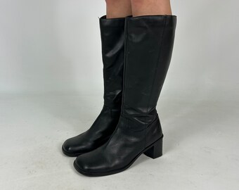 Black Knee High Y2K Preloved Boots