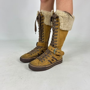 Knee High Converse Etsy