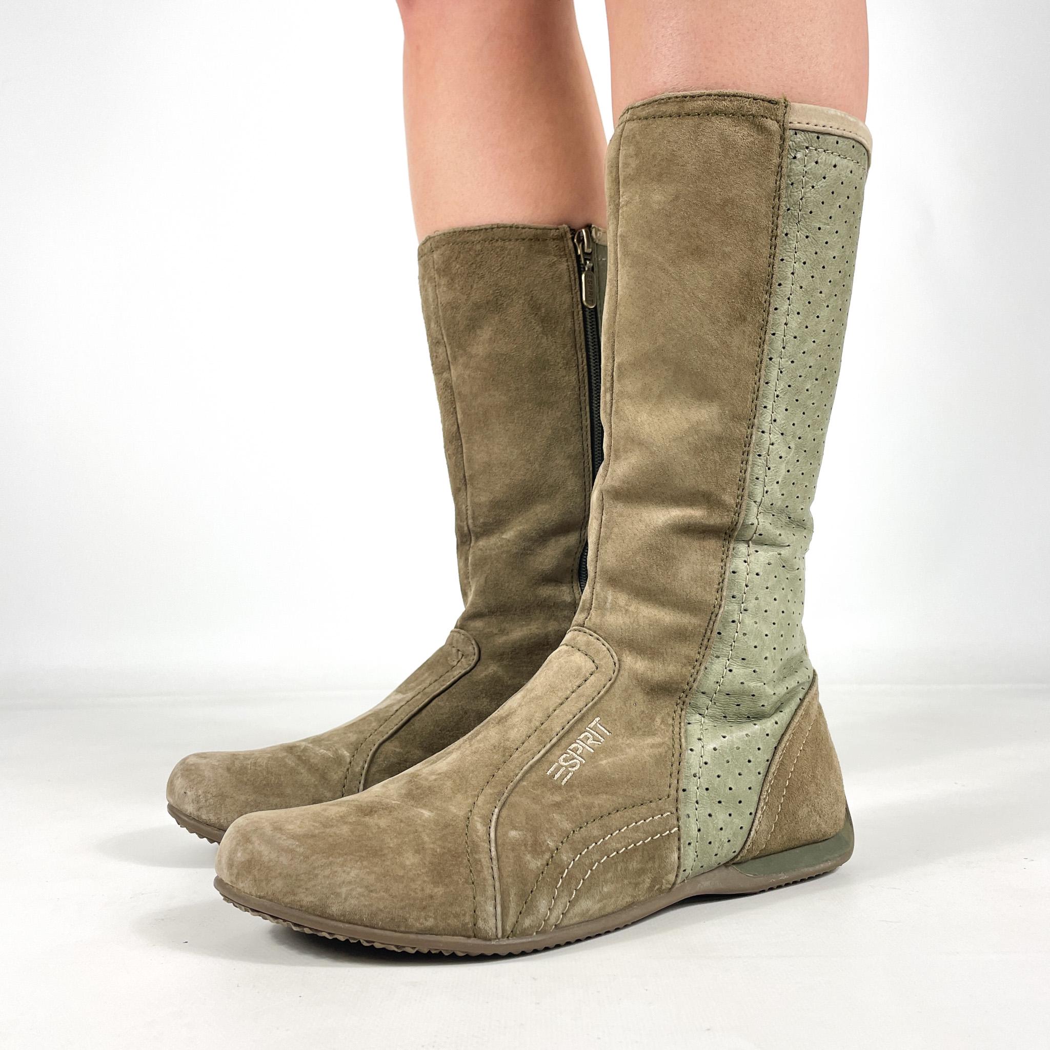 ESPRIT Treasure Women's Over-the-Knee Boots - Suede Sole With Approx. 1.75 Inch Heel