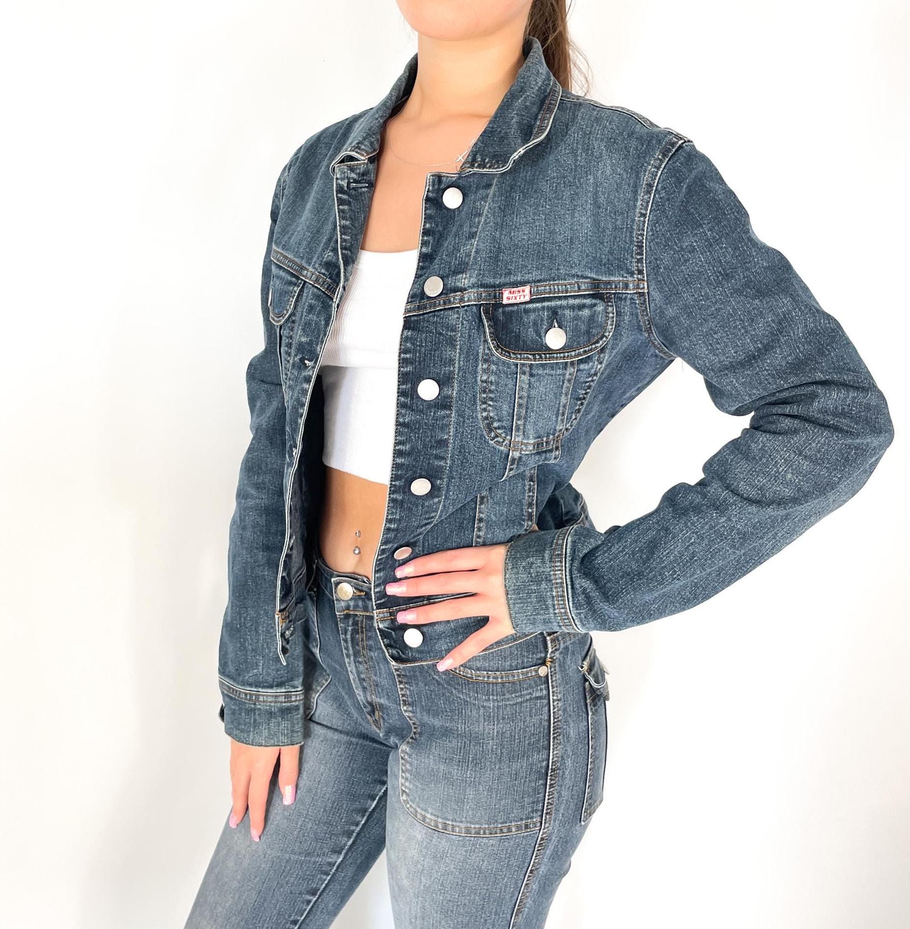 Miss Sixty Y2K Denim Jacket - Vintage 2000s Designer Jean