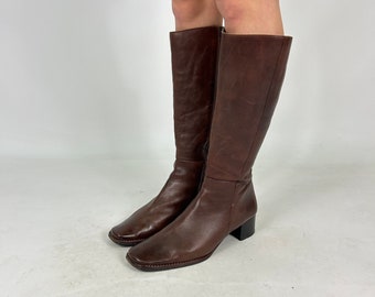 Pikolinos Brown Genuine Leather Knee High Y2K Preloved Boots