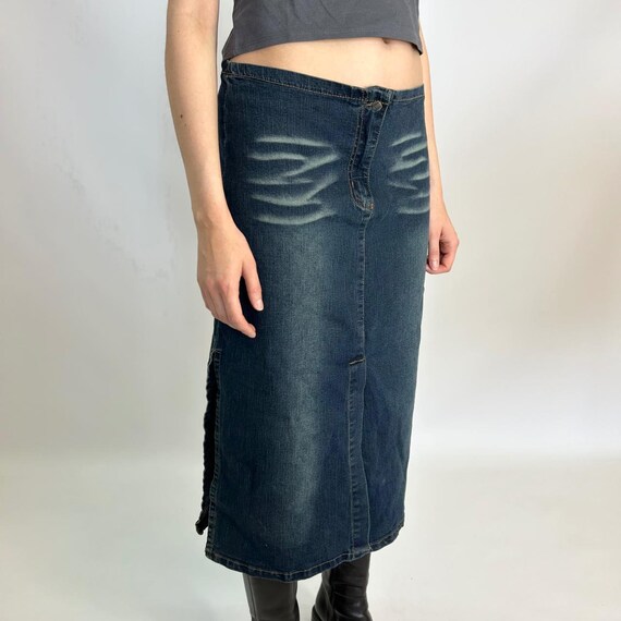 Y2K Maxi Denim Skirt 2000s Gem
