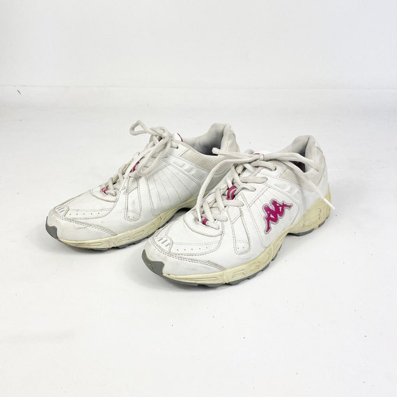 Kappa Vintage Sneakers Dad Shoes White Leather Trainers Etsy