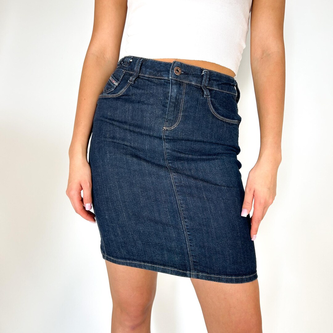【超激レア美品】DIESEL Maxi Skirt デニム×カーキ Y2K風 Diesel Denim Maxi Skirt | Blue | FARFETCH