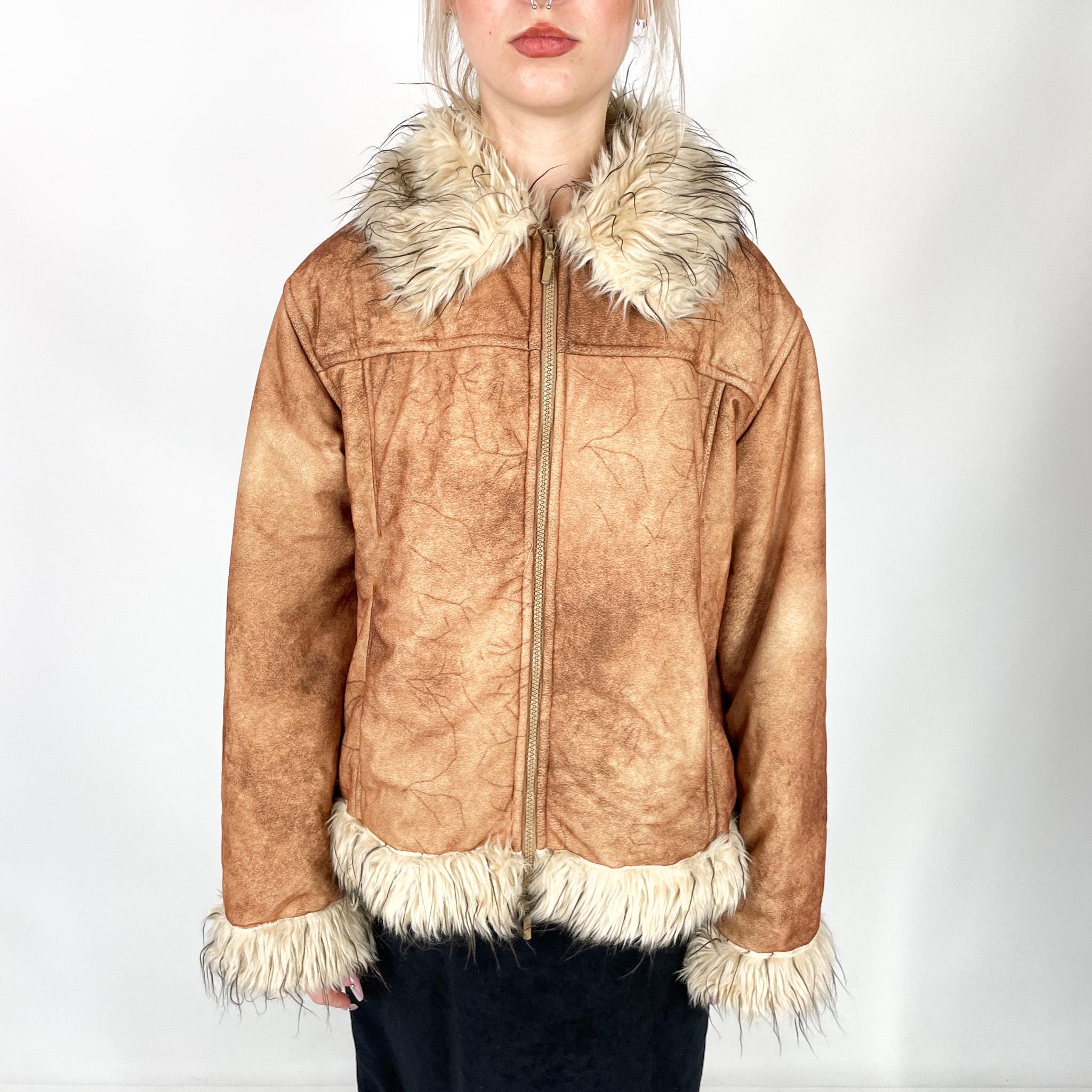 Y2k Fur Zip up Jacket - Etsy