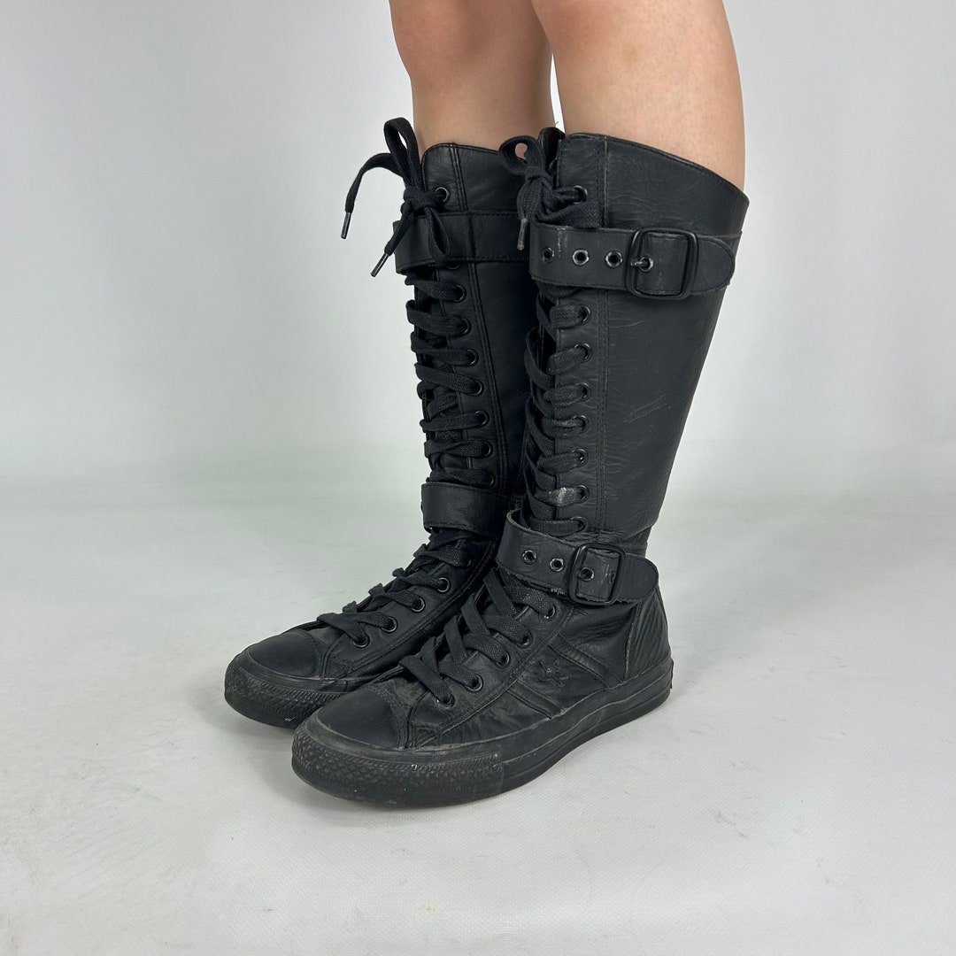 Converse Knee High Laced Y2K Boxing Preloved Boots Etsy UK