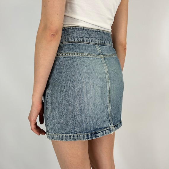 Mini Denim Preloved Skirt With 2 Zippers Etsy