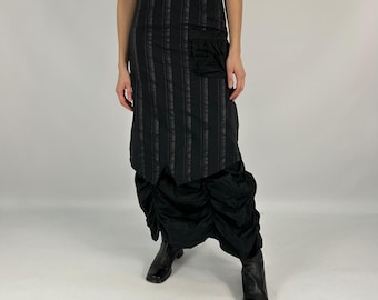 Maxi Black Goth Avantgarde Y2K Preloved Skirt