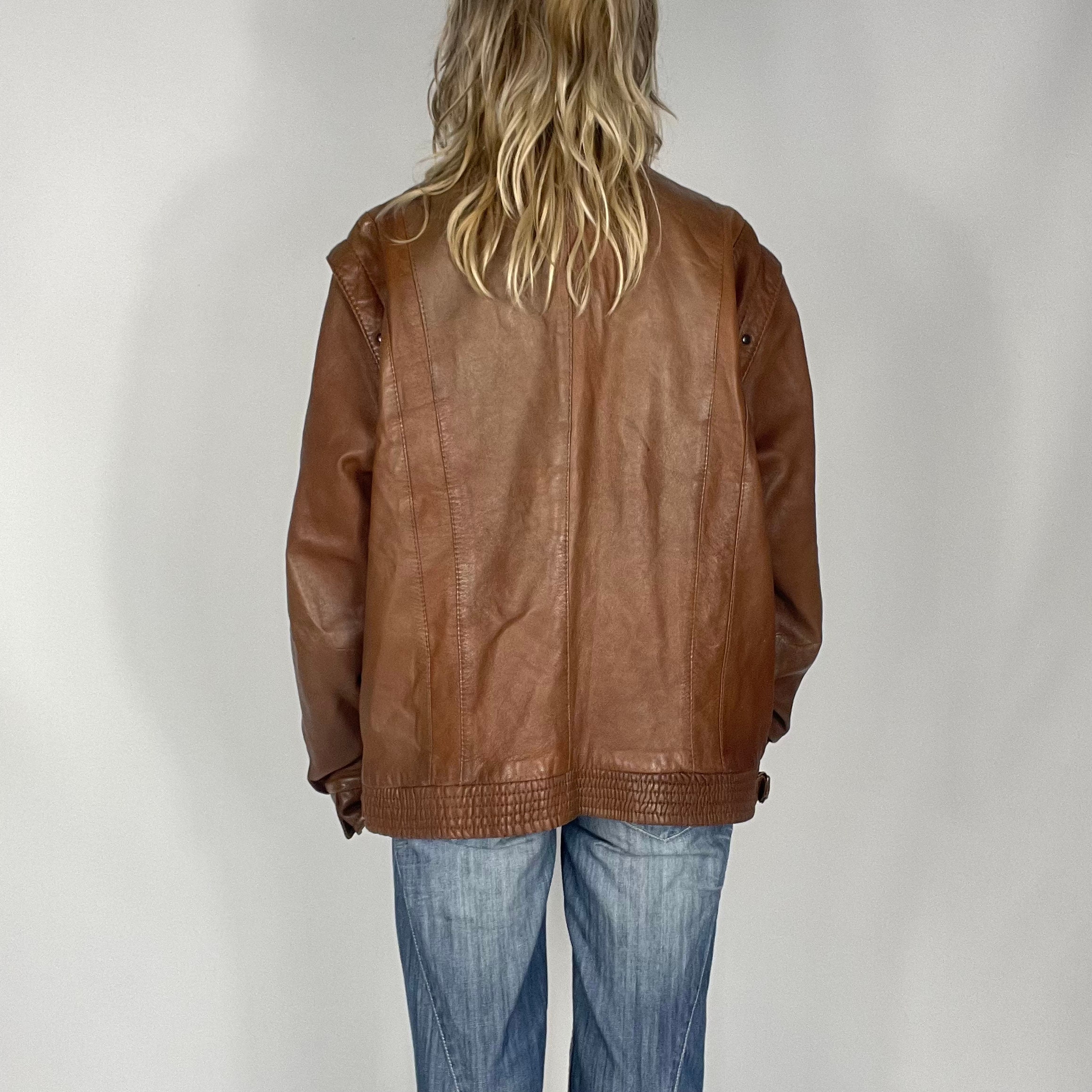 ジャケット・アウター 80s real leather jacket a-2 brown y2k 80s real leather jacket a-2 brown y2k