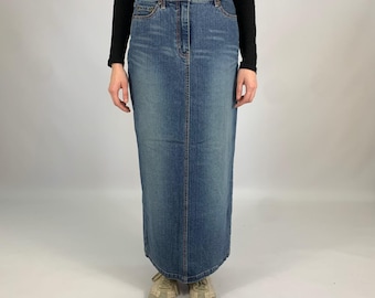 Y2K Maxi Denim Preloved Skirt