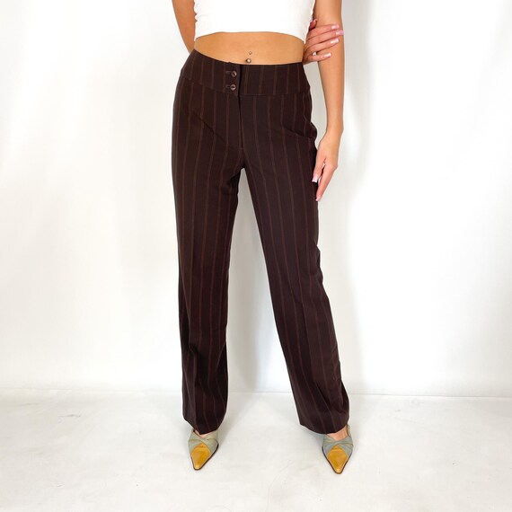 SHIKITARI STRIPE FLARE SLACKS【BROWN】 STRIPE FLARE SLACKS【BLACK】 | SHIKITARI