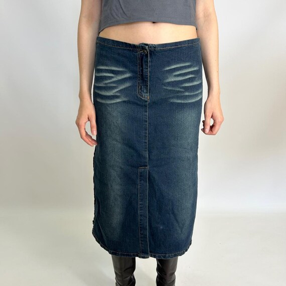 Y2K Maxi Denim Skirt 2000s Gem