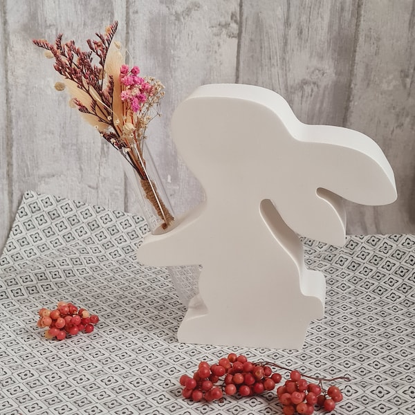 Hase mit Reagenzglas | Osterdekoration | Hasendeko | Ostern | Geschenk Set | Osterdeko | Trockenblumen