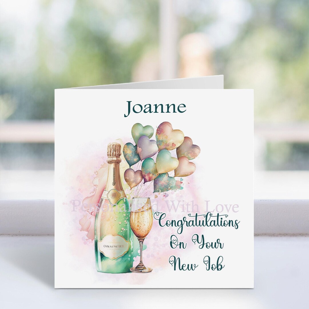 Personalised New Job Card, Congratulations on Your New Job, New Post ...