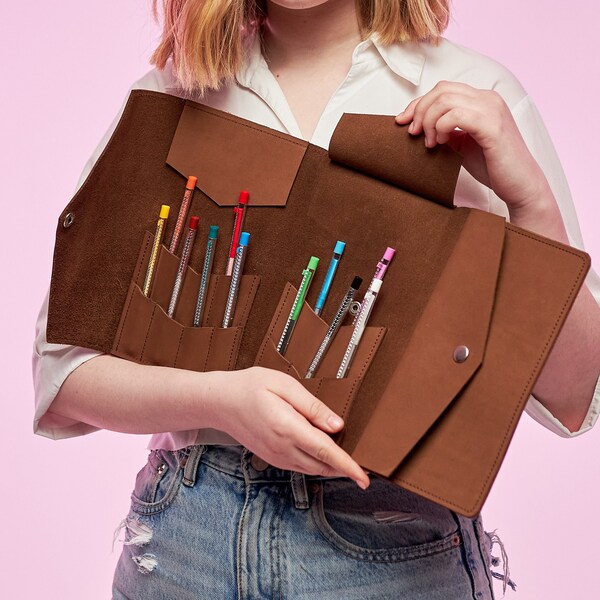 Roll up Pencil Case Etsy