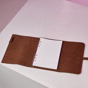 Personalized Leather Portfolio Binder With Zipper, 3 Ring Binder
