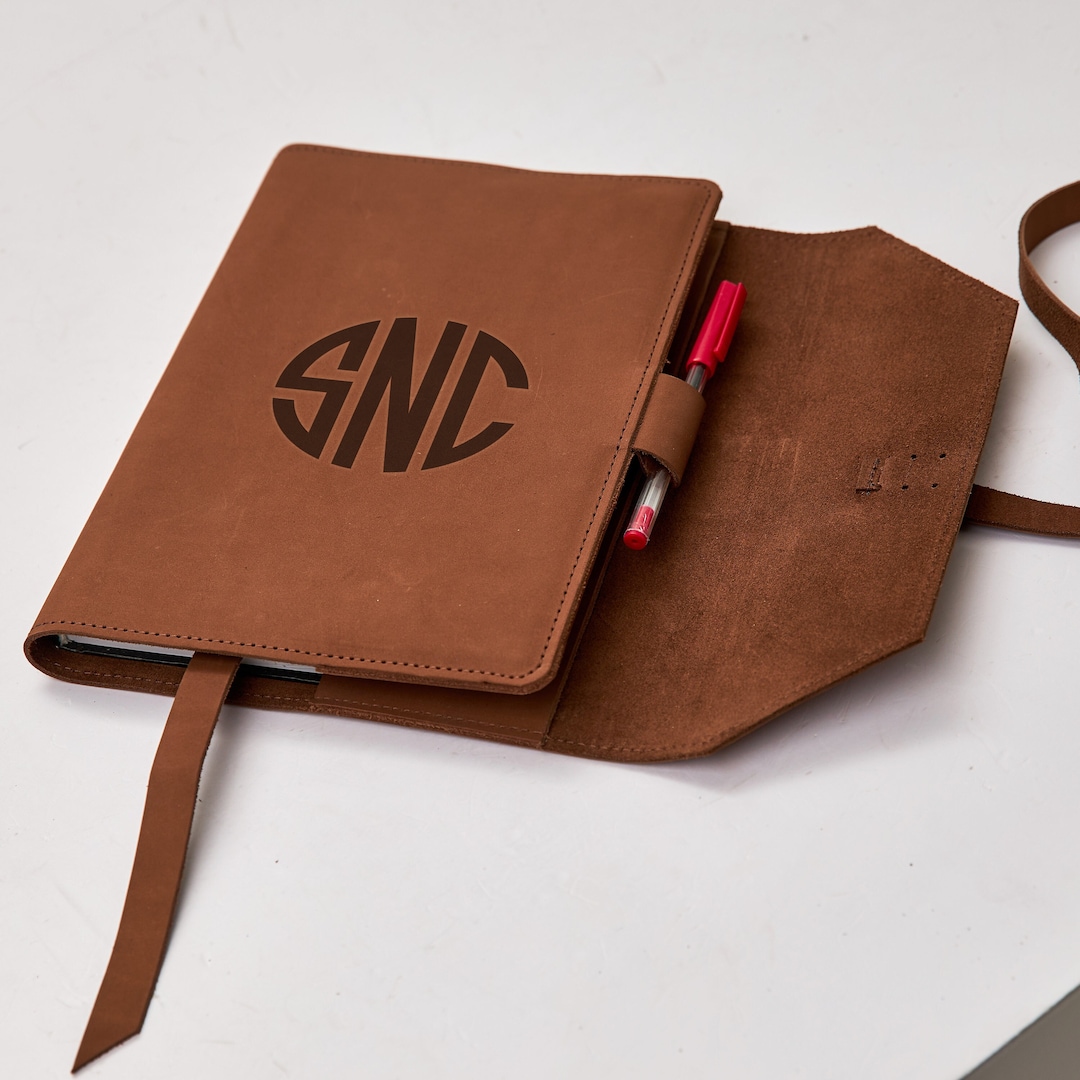 Handmade Leather Book Cover, Custom Book Cover, Personalized Leather