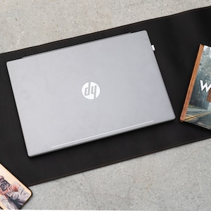 Custom leather desk mat, Leather desk pad personalized, Leather laptop mat, Leather writing pad, Office desk mat logo, Leather gaming mat