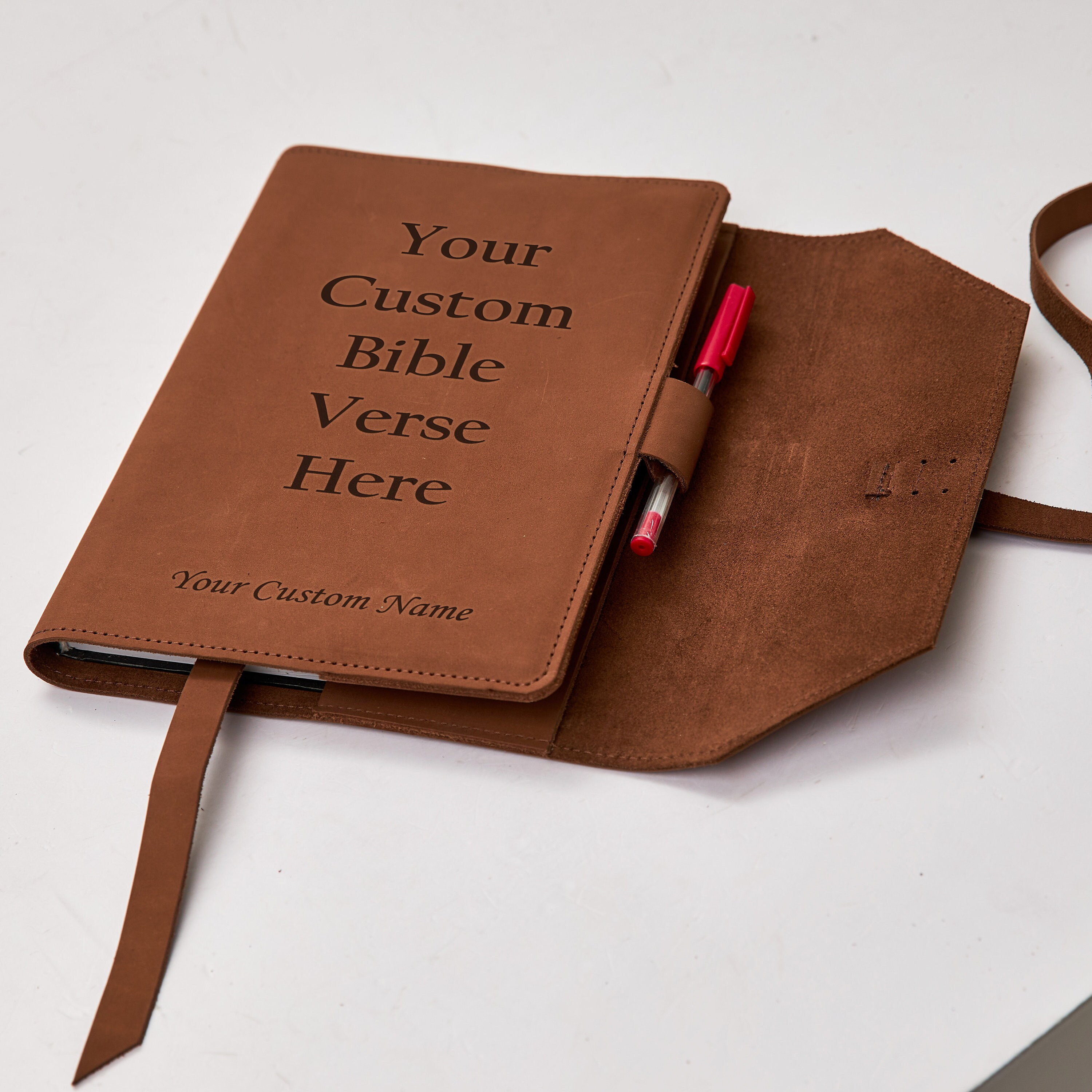 Custom Leather Bible Cover Engraved Bible Cover Customized Etsy