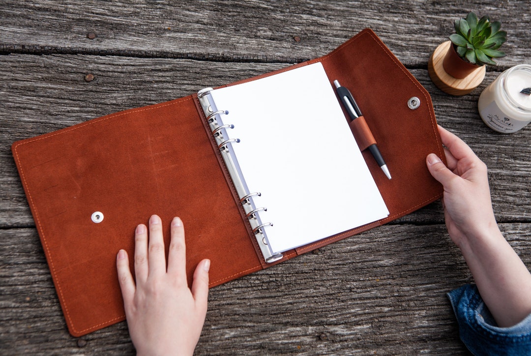 Personalized Binder Cover,refillable Planner Binder,leather Binder A4