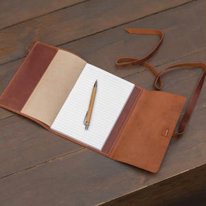 Handmade leather journal cover, Refillable leather journal, Personalized journal cover, Wrap journal cover, Leather writing journal