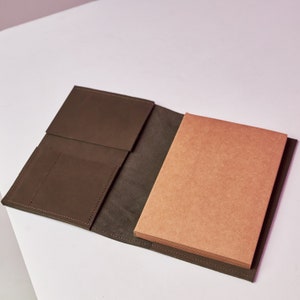 Couverture de cahier en cuir minimaliste,Cahier simple,Couverture de cahier faite main,Couverture de journal rechargeable,Couverture de l&#39;agenda en cuir,Housse pour ordinateur portable
