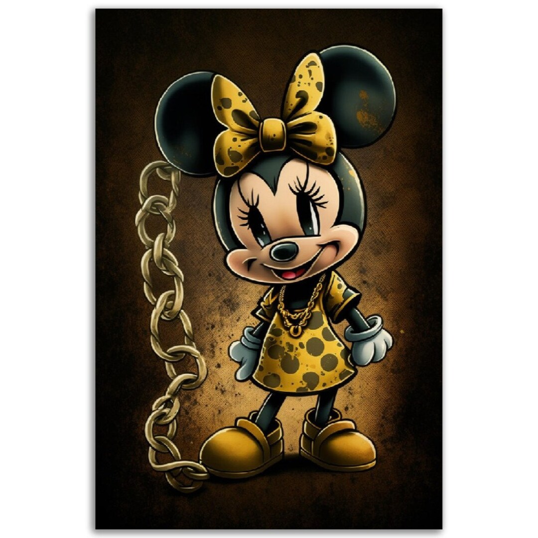 Minnie Mouse Poster Minnie Mouse Wall Art Minnie Mouse Etsy