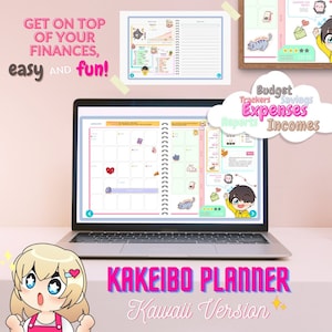 Kakeibo Budget Planner: Kawaii Style Organizing Tool for Savings, Budgeting & Expense Tracking, Cute Stationery Gift