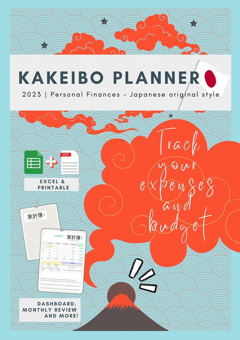Kakeibo Budget Planner Excel and PDF Etsy
