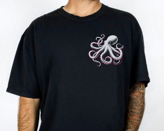 Octopus Graphic T-Shirt: Kraken Squid Tee, Marine Biology Gift