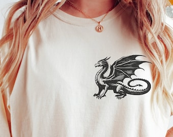 Fantasy Dragon T-Shirt: Mythical Creature Tee, Dragon Lover Gift
