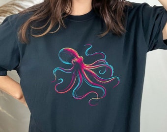 Octopus T-Shirt: Sea Creature Art, Unisex Tee