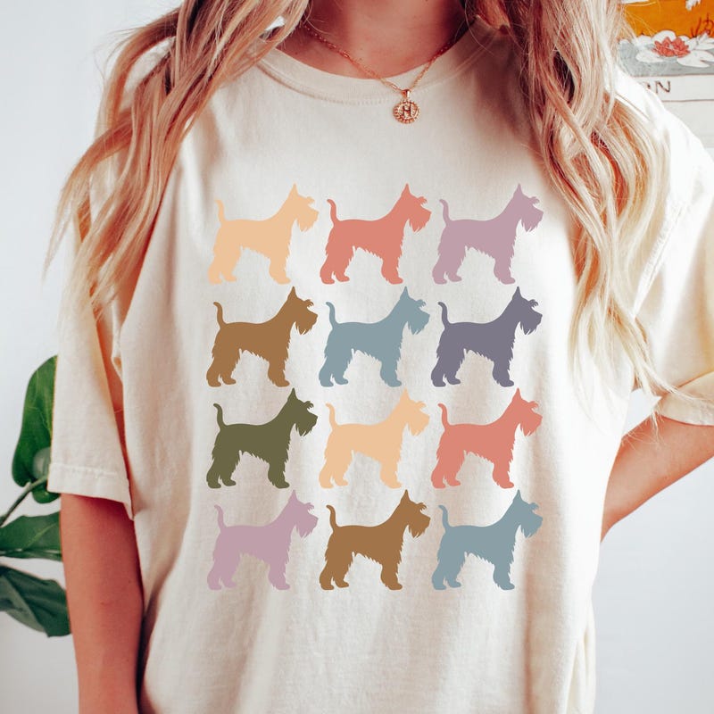 Schnauzer Knitting T-Shirt main image 1