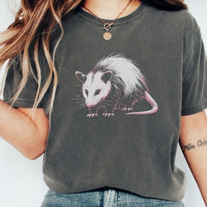 Opossum Shirt, Cute Animal T-shirt, Sweet Graphic Possum Tee, Vintage Retro Cartoon Tee, Sketch Opossums Gift, Unisex Tshirt,