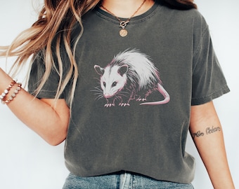 Opossum Shirt, Cute Animal T-shirt, Sweet Graphic Possum Tee, Vintage Retro Cartoon Tee, Sketch Opossums Gift, Unisex Tshirt,