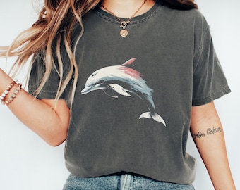 Comfort Colors Dolphin Shirt - Ocean Lover Tee