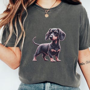 Comfort Colors Dachshund Shirt - Cute Doxie Sausage Dog Tee for Wiener Dog Lovers, Dog Mom & Dad Gift, Funny Hot Dog T-Shirt