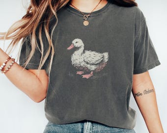Comfort Colors Duck T-Shirt, Farm Animal Graphic Tee