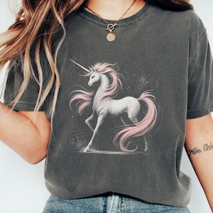 Comfort Colors Unicorn Shirt - Cute Mythical Creature Design | Adorable Unicorn Tee | Fantasy Lover Top | Unicorn Gift