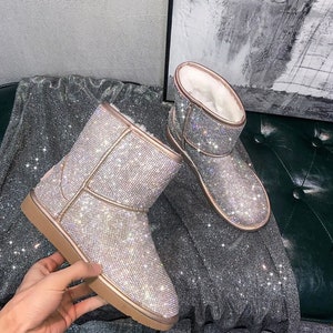 Rose gold store sparkle uggs