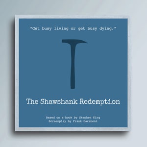 The Shawshank Redemption, Minimalist Film Art, Movie Poster, Inspirational quote, PRINTABLE, Digital Download, Decor, Cool Art, Holiday Gift