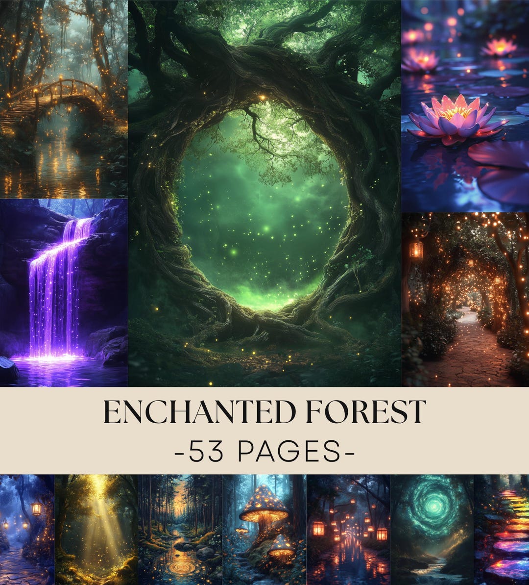 53 Enchanted Forest Junk Journal Pages Printable | Magical Woodland ...