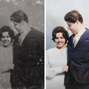 Photo Restore, Image Restoration, Fix Old Photo, Repair Black, White Photo, Scratch Stain, Remove Damage, Wedding Gift Family, Repair Old image 4