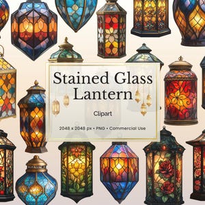 Stained Glass Lantern - Etsy UK