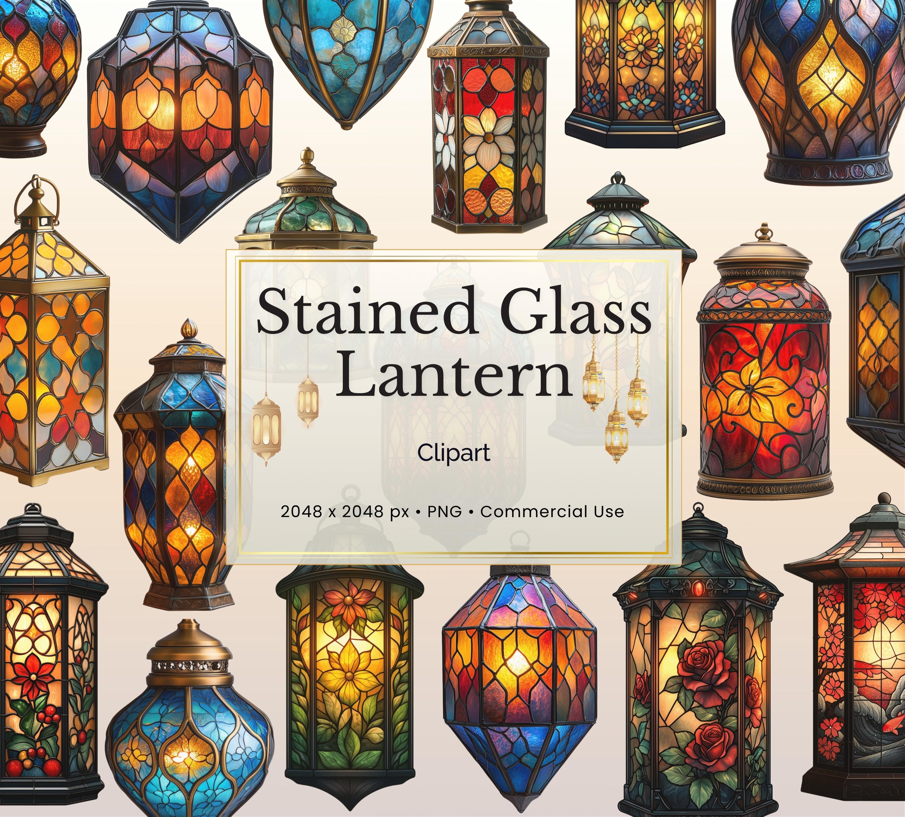 Stained Glass Lantern - Etsy