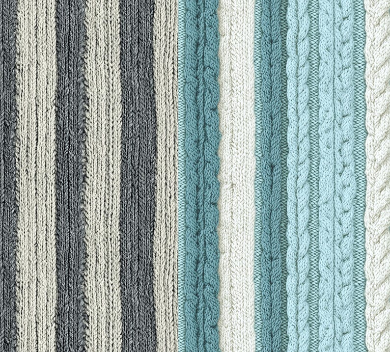 27 Knitted Texture Seamless Patterns Bundle, Cable Knit Digital Paper ...