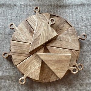 Pizza plate wood, pizza plate oak wood, wooden board pizza, pizza board, serving tray pizza, gift for pizza lovers, rustic pizza board.