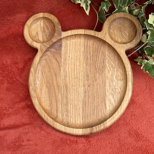 Children&#39;s plate mouse made of wood, sustainable children&#39;s tableware for children, babies, cutting board, dessert plate, gift for children, oak walnut