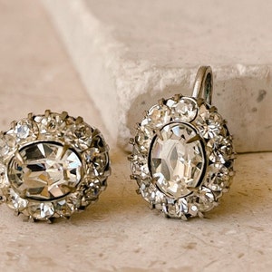 Kramer Silver and Crystals Earrings