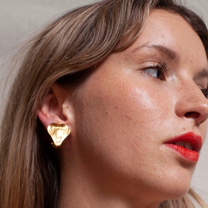 YSL Organic Gold Heart Earrings